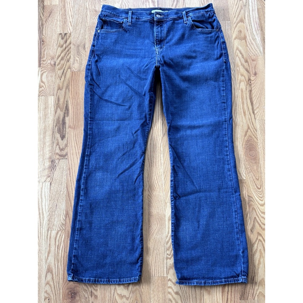 Levi's 725‎ Womens Blue High Rise Bootcut Jeans Medium Wash Size 18W